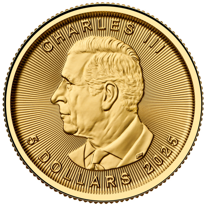 Kanadyjski Liść Klonowy Treasured 1/10 uncji Złota 2025 Polar Bear Privy Mark