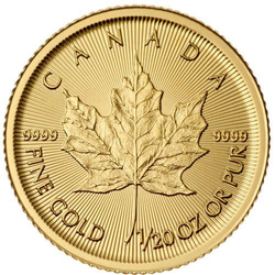 Canadian Maple Leaf 1/20 oz Gold 2016