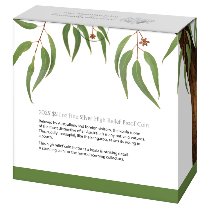 RAM: Koala 1 oncia d'argento 2025 Proof High Relief