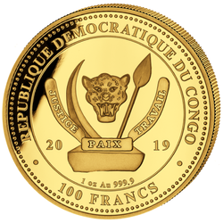 Congo: World‘s Wildlife - The Giraffe 1 oz Gold 2019