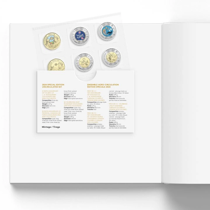 Zestaw Canada: Annual Collection Book with Special Edition 6 monet 2024