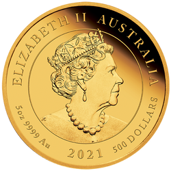 Fabelwesen: Einhorn 5 oz Gold 2021 Proof