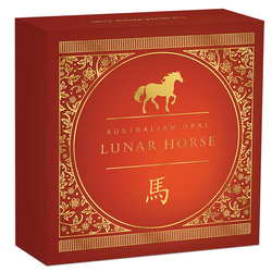 Perth Mint: Lunar III - Rok Konia 1 uncja Srebra 2026 Proof Opal