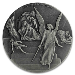 Niue: Biblical - The Firstborn Slain 2 oz Silber 2019 Proof Antiqued Coin 