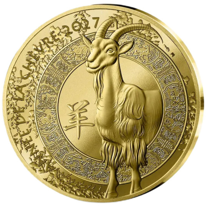 Monedă de aur Monedă Monnaie de Paris: Anul Caprei 1/4 uncie de aur 2027 Proof