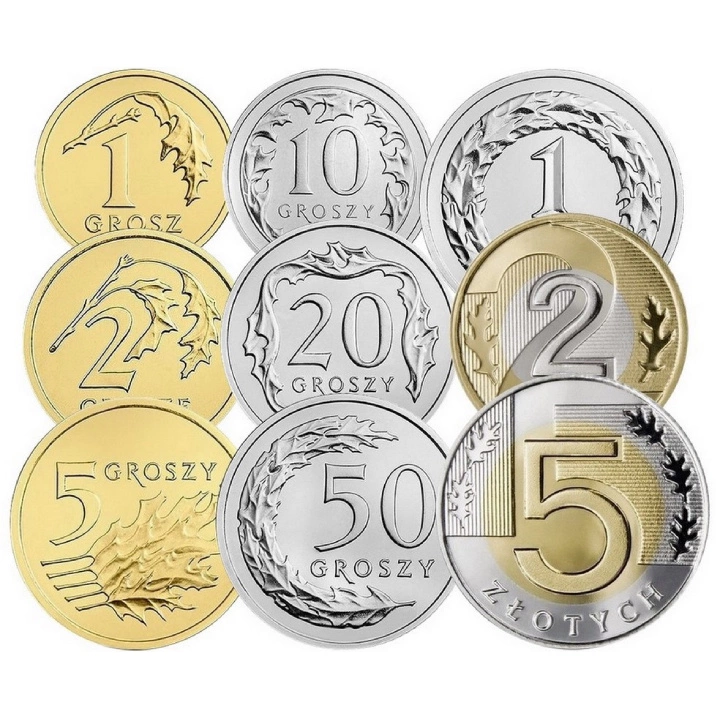 Monede Circulante Poloneze Râsul European set de monede 1 gr - 5 zł 2023