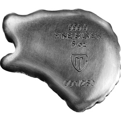 Lingot Germania Mint : Bearlin 5 onces d'argent 2025 Finition antique