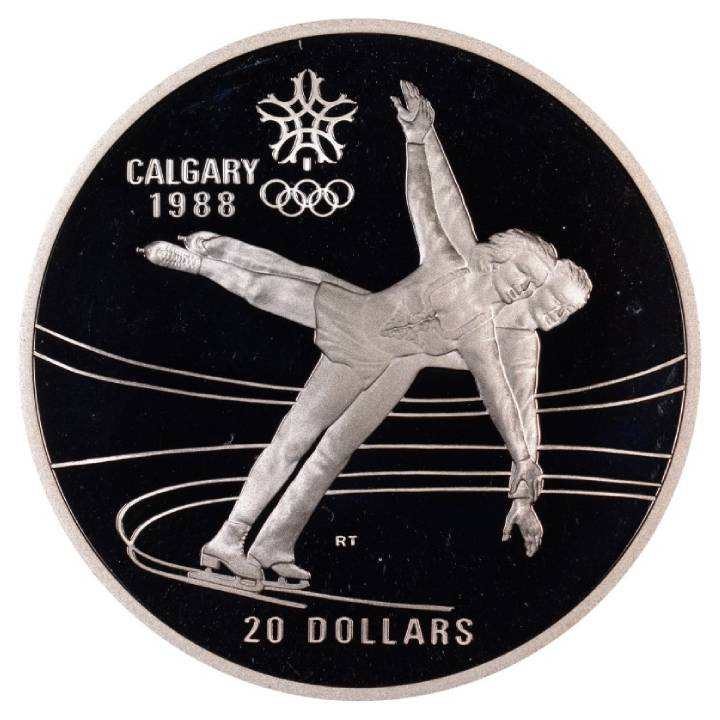 Canada: Set di 10 monete Giochi Olimpici di Calgary 1988 Argento