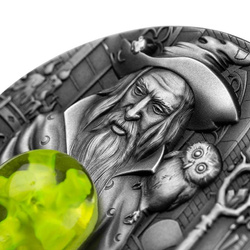 Cameroon: Czarnoksiężnik 2 uncje Srebra 2023 High Relief Antiqued Coin