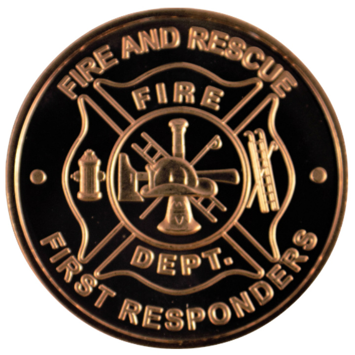Fire Department Logo 1 oz Copper