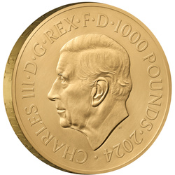 Grands graveurs - Benedetto Pistrucci Saint Georges et le dragon 1000 grammes d'or 2024 Proof