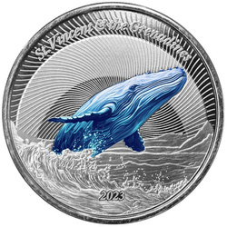 Saint-Vincent-et-les-Grenadines - Baleine à bosse colorée 1 once d'argent 2023 Proof