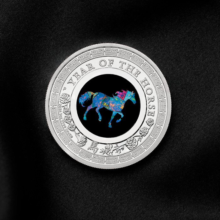 Perth Mint: Lunar III – Rok Koně 1 unce Stříbra 2026 Proof Opal