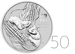 Lunar III: Año del Ratón 2 oz Plata PAQUETE DE 50 PAQUETES 2020