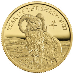 Pièce d’or The Royal Mint : Lunar - Année du Mouton 1/4 once d’or 2027 Proof