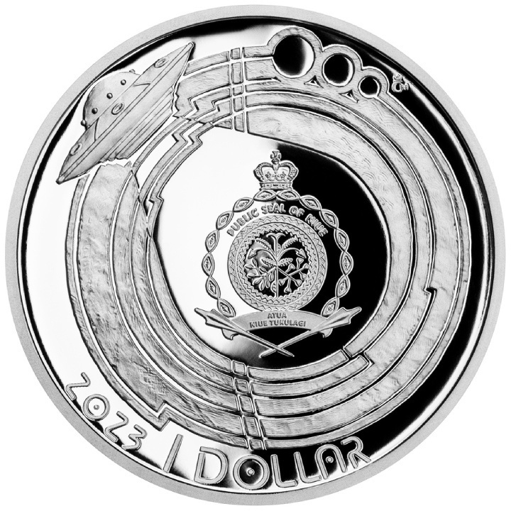 Niue: The Milky Way - Black Hole colored $1 Silver 2023 Proof