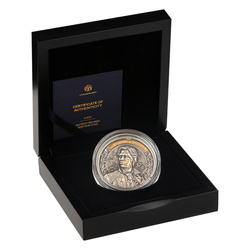 Niue : Défi de lecture - Le Portrait de Dorian Gray plaqué or 5 Argent 2024 Pièce à haut relief vieilli