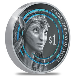 Ensemble de 2 pièces Nouvelle-Zélande : Avatar - La voie de l'eau « Neytiri et Jake » coloré 2 x 1 once d'argent 2023 Proof