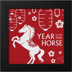 Mongolia: Year of the Horse 1 uncja Srebra 2026 Antiqued Coin