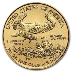 Aquila americana 1/10 oncia d'oro 2015