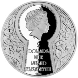 Niue: Crystal Coin - The Key to Happiness $2 Silver 2022 Proof