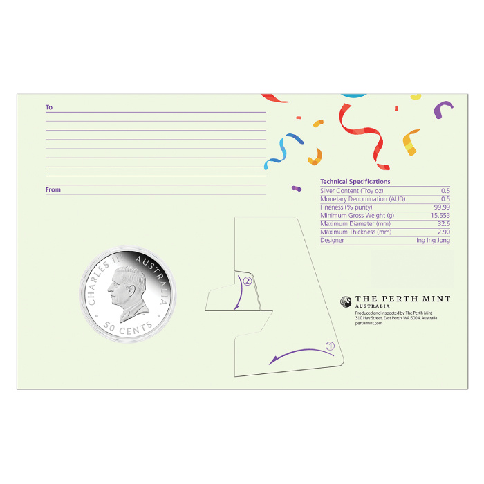 Happy Birthday Coloured 1/2 Ounce Silver 2026 Proof
