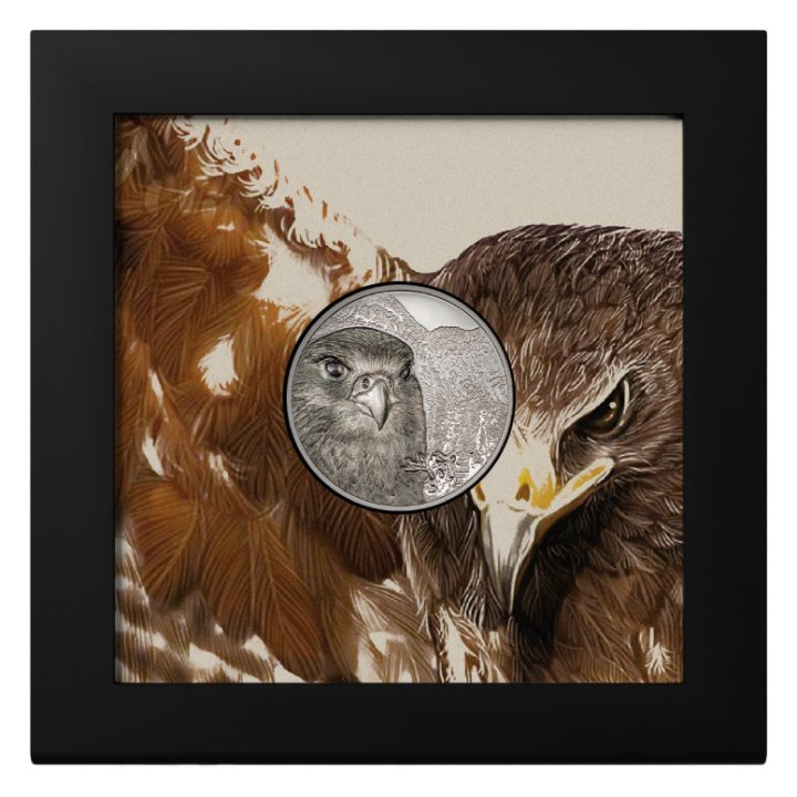 Mongolia: Mongolian Falcon 1 uncja Platyny 2023 Proof Ultra High Relief
