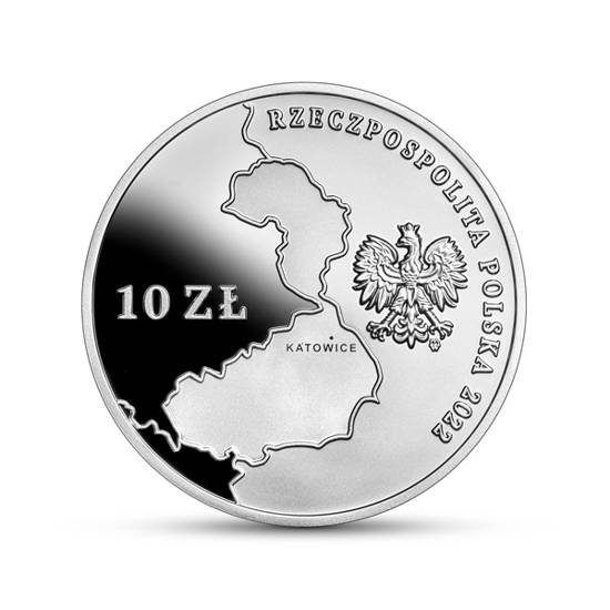 100. rocznica powrotu części Górnego Śląska do Polski 10 zł Srebro 2022 Proof