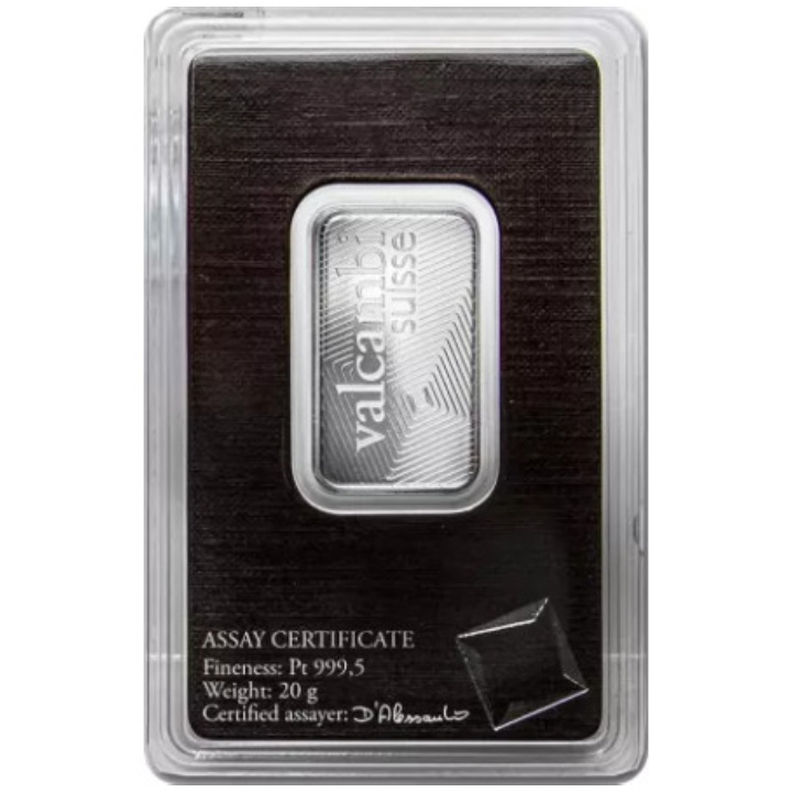 Valcambi 20 Gramm Platin Barren