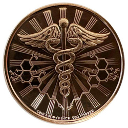 Medaglia di rame In Weed We Trust 1 oz Copper
