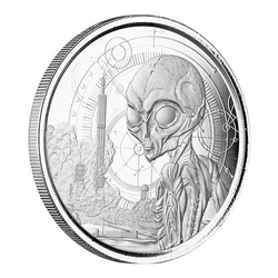 Ghana: Alien 1 oz Silver 2021
