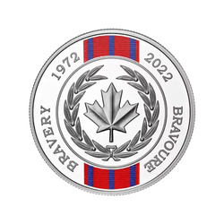 Canadá: Medalla al Valor de color 50 Aniversario 1 oz Plata 2022 Proof