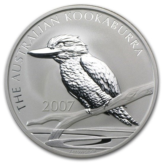 Kookaburra 2 uncje Srebra 2007
