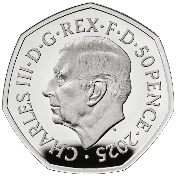 The 80th Anniversary of VE Day 50p Argent 2025 Proof