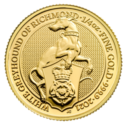Bestias de la Reina: Carta Blanca de Richmond 1/4 oz Oro 2021