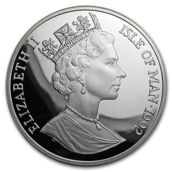 Serie Gatos Isla de Man: Gato Siamés 1 oz Plata 1992 Prueba