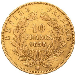 Francja, 10 Franków Napoleon III (Bez Wieńca) Różne Roczniki