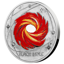 Niue : La Voie lactée - Trou noir coloré 1 Argent 2023 Proof