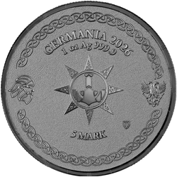 Monedă de argint Ragnarök: Thor 1 uncie de argint 2026 Black Silver