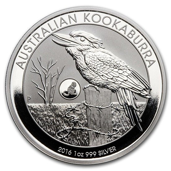 Kookaburra 1 uncja Srebra 2016 Privy Mark
