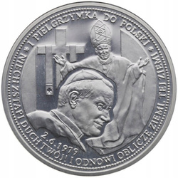 Johannes-Paul-II-Medaille – 1. Pilgerfahrt nach Polen 2.6.1979 Silberbeweis