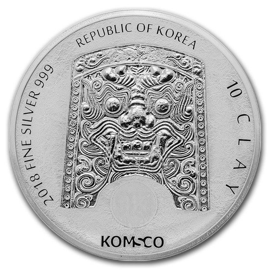 Corée du Sud : Chiwoo Cheonwang 10 onces d'argent 2018