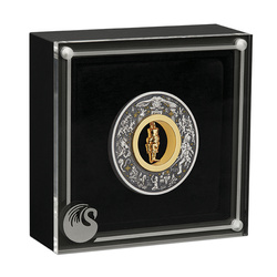 Tuvalu: Lo schiaccianoci di Natale colorato, placcato in oro 2 once d'argento 2024 Moneta antichizzata