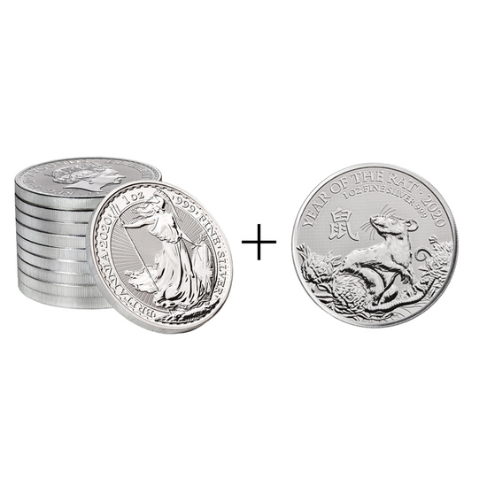 Britannia 1 oz Silver 2020 Investment Sets 25 Pc. + 1 oz Silver
