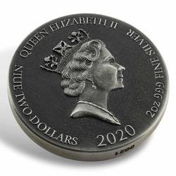 Niue: Biblical - The Judas Kiss 2 oz Silver 2020 Proof Antiqued Coin