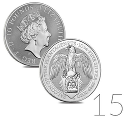The Queen’s Beasts: The Falcon of the Plantagenets 10 oz Silber 2020 PAKET 15 Stück