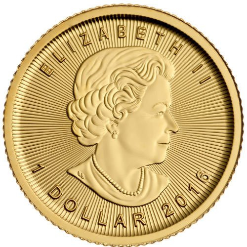 Feuille d'érable canadienne 1/20 once d'or 2016