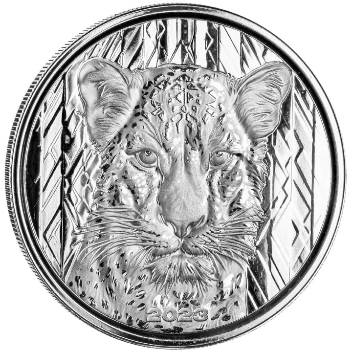 Republic of Ghana: African Leopard 1 oz Silber 2023 Prooflike
