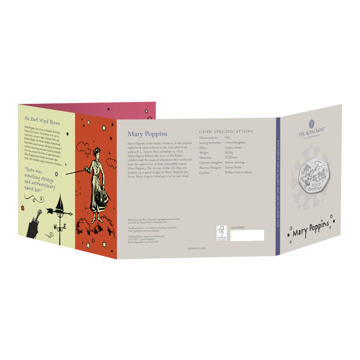 Mary Poppins 50p Cuproníquel 2025