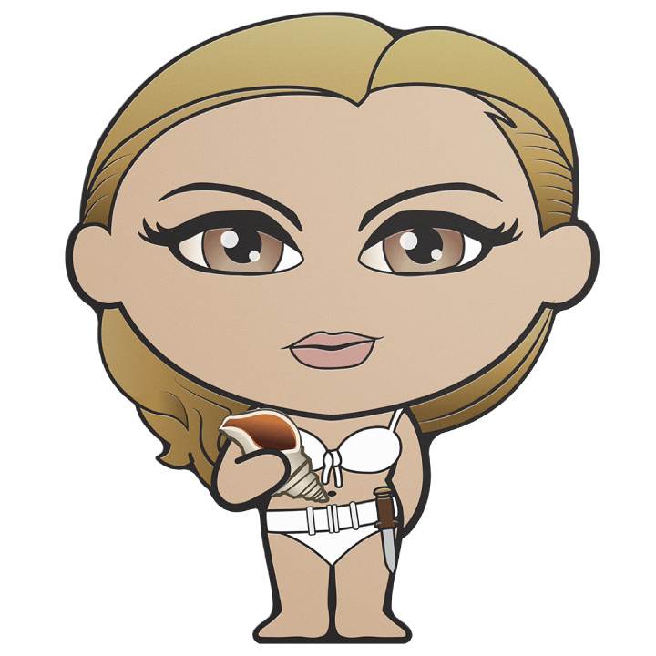 Tuvalu: Honey Ryder colorata 1 oncia d'argento 2023 Mini moneta coniata